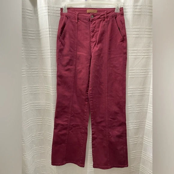 Judy Blue Burgundy front seam straight legJeans - Picture 5 of 16